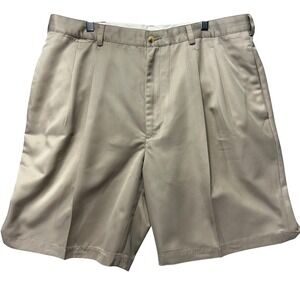 Grand Slam Golf Shorts Mens 38 Tan Pleated Classic Minimalist Dadcore